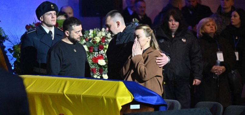 TEARFUL ZELENSKY HONOURS TOP UKRAINIAN OFFICIALS KILLED IN HELICOPTER CRASH