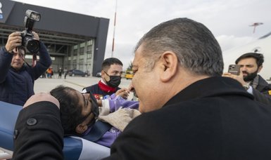 Turkish health minister welcomes 3 injured children evacuated from Gaza