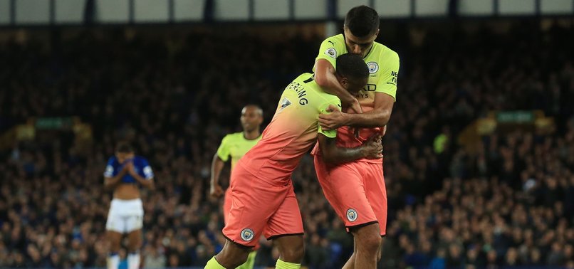 MAN CITY BEAT EVERTON 3-1, STAY 5 POINTS BEHIND LEADERS LIVERPOOL