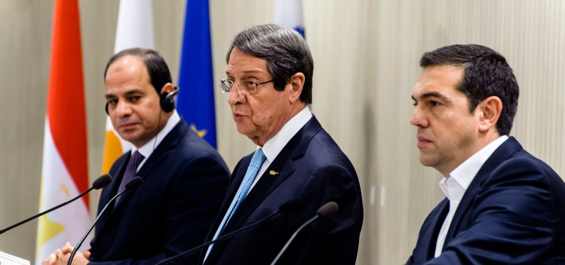 LEADERS OF EGYPT, GREECE, GREEK CYPRUS VOW CLOSER COOPERATION