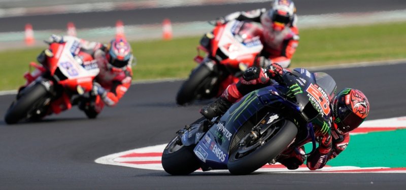 Quartararo wins maiden MotoGP title as Bagnaia crashes