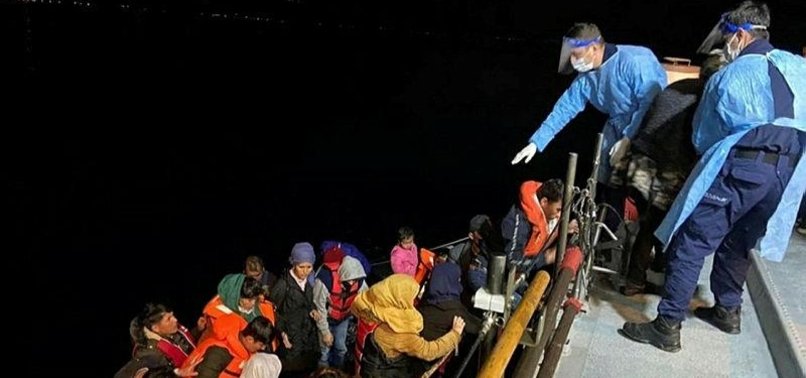 TURKISH FORCES RESCUE IRREGULAR MIGRANTS PUSHED BACK BY GREECE
