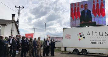 Erdoğan attends inaugural ceremony for dam in Kars province via video-conference