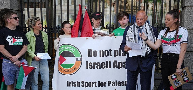 Irish athletes voice solidarity with Palestine in Dublin