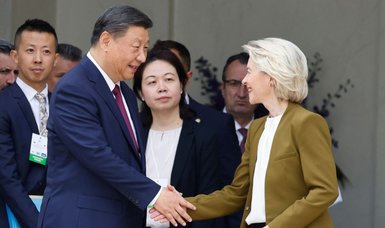 EU ready for 'tough decisions to protect economy', von der Leyen tells China