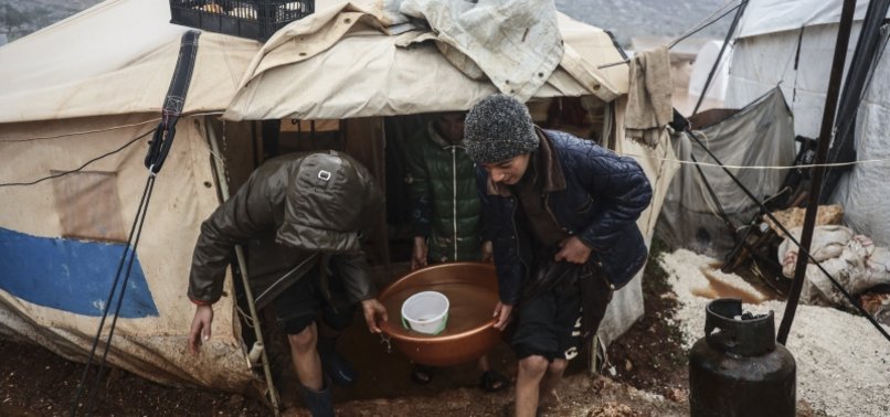 RAINFALLS ADD TO MISERY OF SYRIAN REFUGEES IN IDLIB