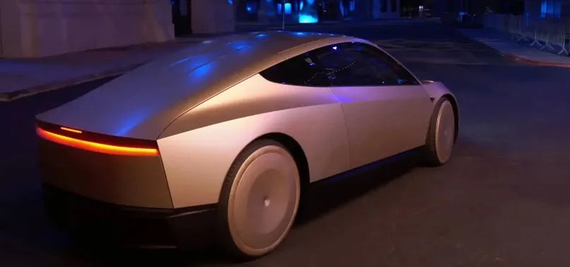 Tesla Event Bus Tesla presents Cybercab and self-driving bus at Hollywood event