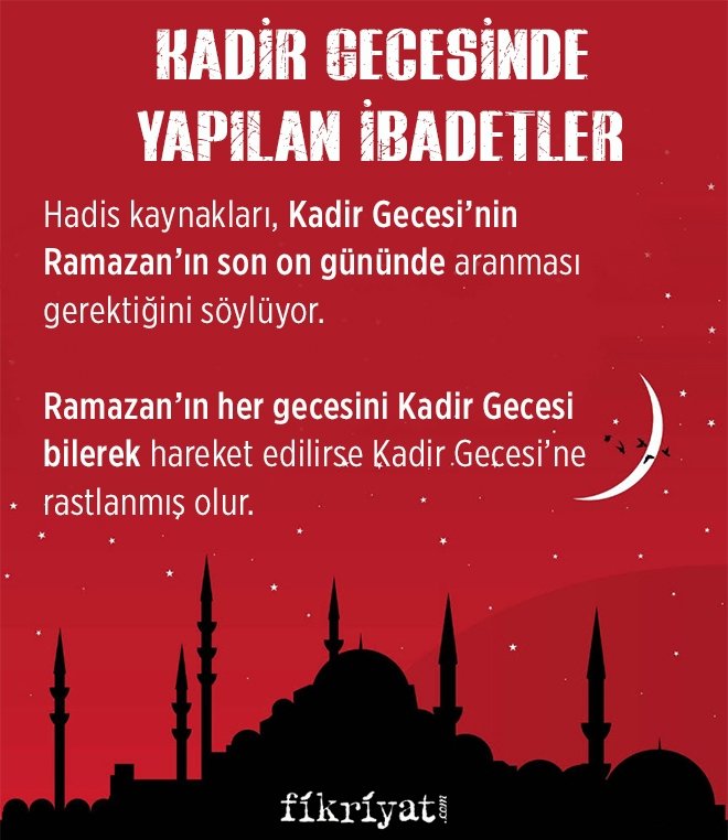 KADİR GECESİNDE YAPILAN İBADETLER NELERDİR?