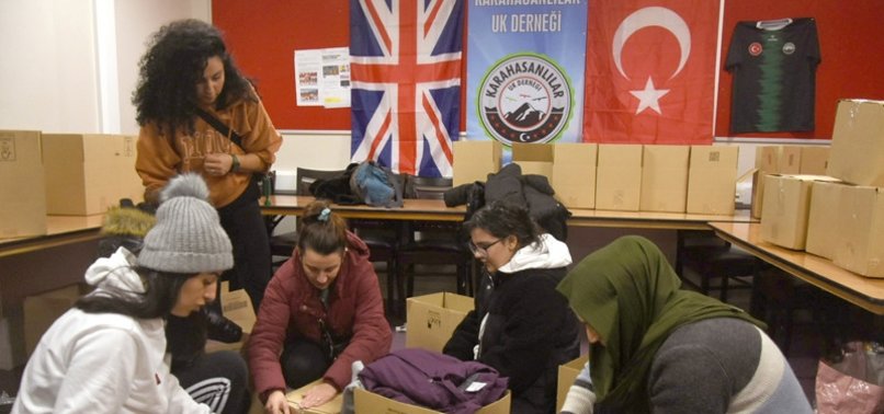 IN JUST HOURS, TURKISH COMMUNITY IN UK COLLECTS 10 TONS OF AID FOR QUAKE VICTIMS