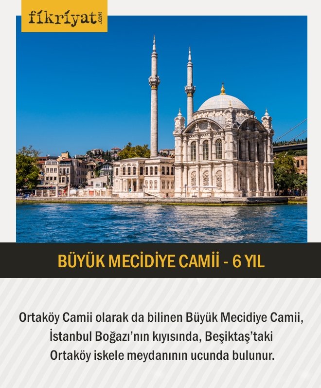 BÜYÜK MECİDİYE CAMİİ - 6 YIL