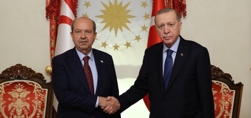 PRESIDENT ERDOĞAN, NORTHERN CYPRUS PRESIDENT TATAR HOLD TALKS IN ISTANBUL