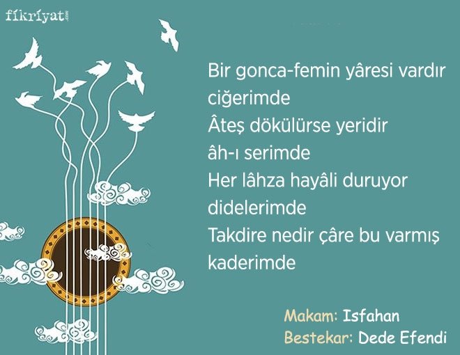 Bir gonca-femin yâresi vardır ciğerimde