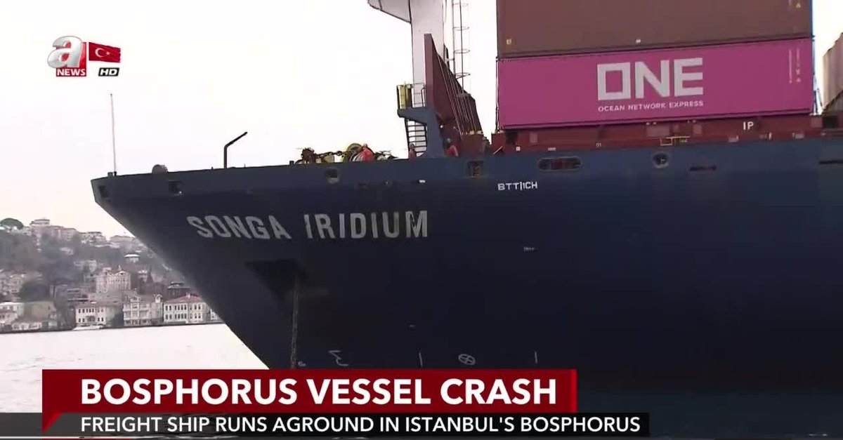 Freight Ship Runs Aground In Istanbuls Bosphorus Anews