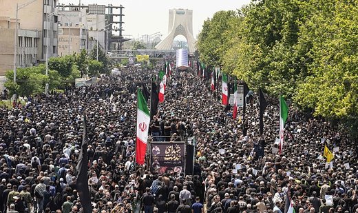 Big crowds in Iran capital for president’s funeral