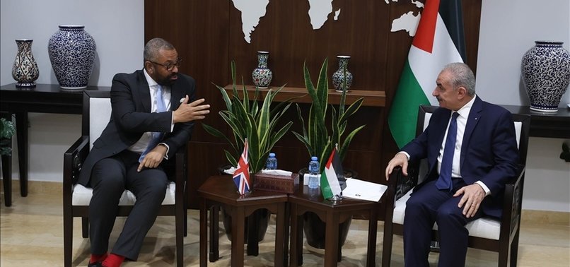 UK FOREIGN SECRETARY HOLDS TALKS WITH PALESTINIAN PRIME MINISTER