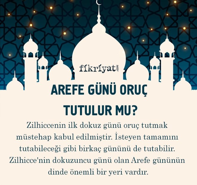 arefe gunu orucu ile ilgili hadisler