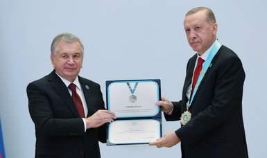 President Erdoğan receives Supreme Order of Turkic World in Uzbekistan