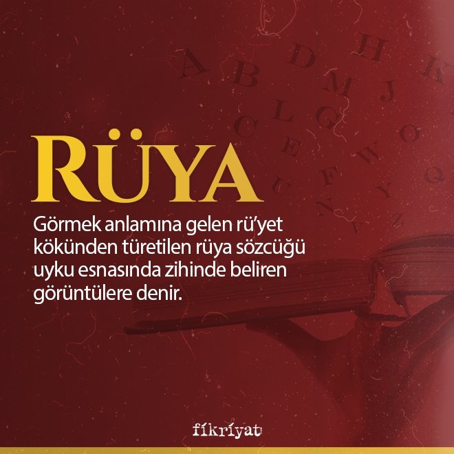 Rüya Anlamına Gelen Kelimeler Rüya Anlamına Gelen Kelimeler
