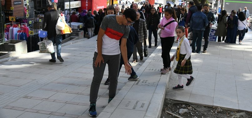 SIDEWALK IN TURKISH CAPITAL OFFERS LESSONS IN MATH