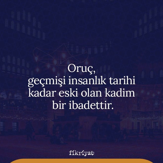 Oruç ibadetinin tarihi seyri