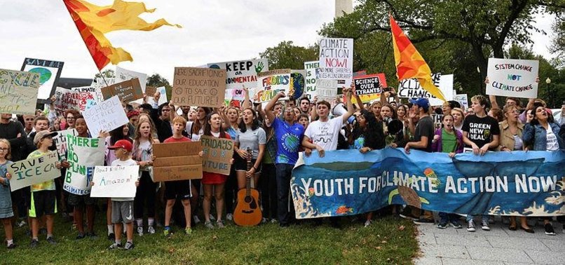 TEENAGE ACTIVIST GRETA THUNBERG TAKES CLIMATE PROTEST TO TRUMP