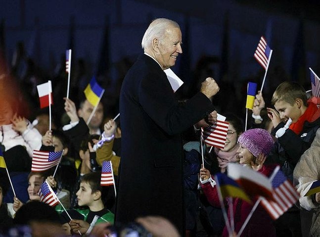 U.S. leader Biden vows Russia will never win Ukraine war