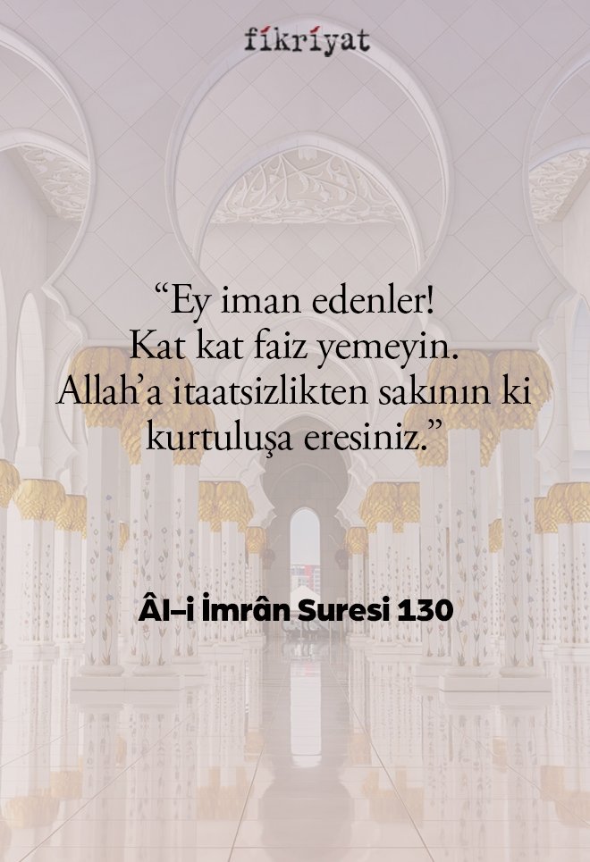 Faiz hakkındaki ayetler