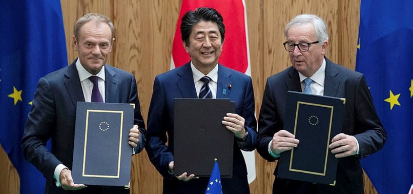 JAPAN, EU SIGN TRADE DEAL TO ELIMINATE NEARLY ALL TARIFFS