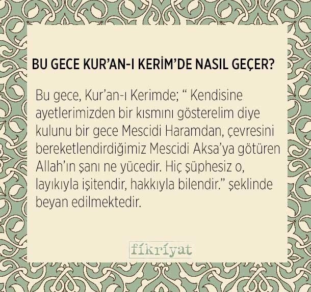 BU GECE KUR’AN-I KERİM’DE NASIL GEÇER?