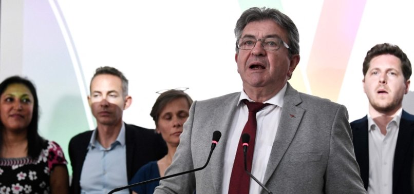 MACRONS PARTY IS DEFEATED, LEFT-WING ALLIANCE LEADER MÉLENCHON SAYS