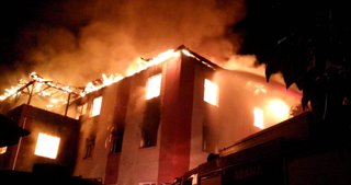 Aladağ’daki kız öğrenci yurdunda yangın çıktı!