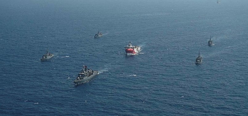 TURKISH NAVY CONTINUES TO PROTECT DRILL SHIP IN E. MED.