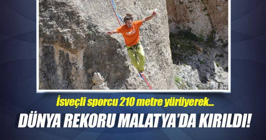 İsviçreli sporcu Malatya’da rekor denedi
