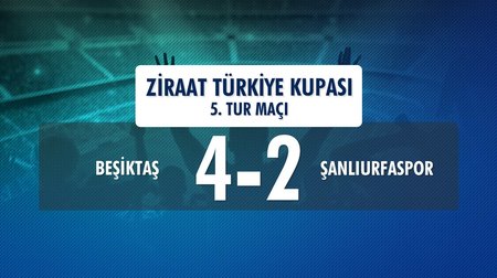 Beşiktaş 4 - 2 Şanlıurfaspor (Ziraat Türkiye Kupası 5. Tur Maçı)