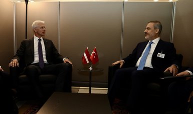 Turkish, Latvian foreign ministers hold meeting in New York