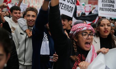Students in Spain go on strike rally for 2nd time in solidarity with Palestine