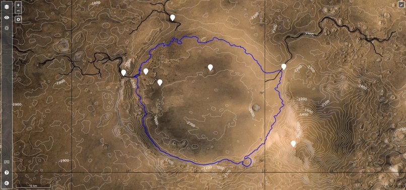 INTERACTIVE MAP ALLOWS WALKING ON MARS WITH PERSEVERANCE ROVER