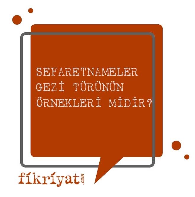 SEFARETNAMELER GEZİ TÜRÜNÜN ÖRNEKLERİ MİDİR?