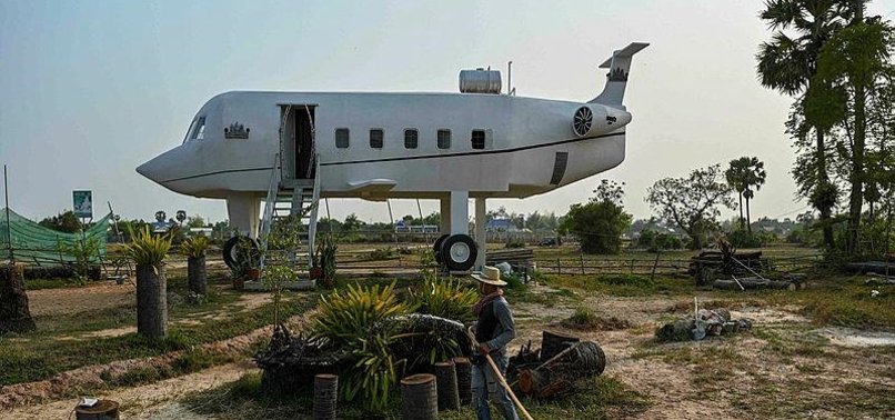 CAMBODIAN AEROPLANE FANATIC BUILDS HOUSE SHAPED LIKE PRIVATE JET