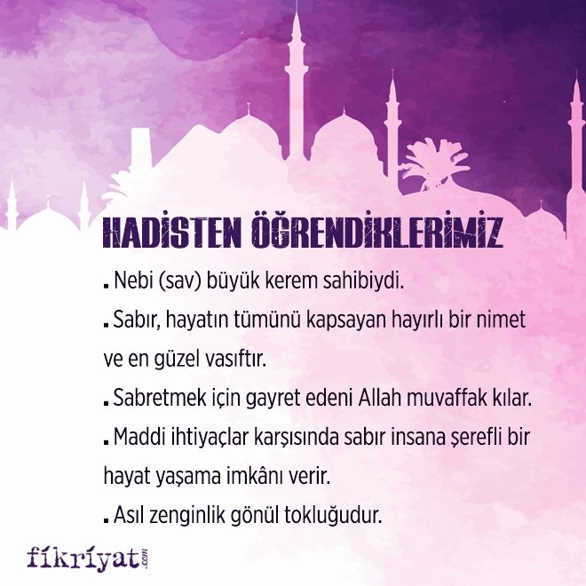 HADİSTEN ÖĞRENDİKLERİMİZ