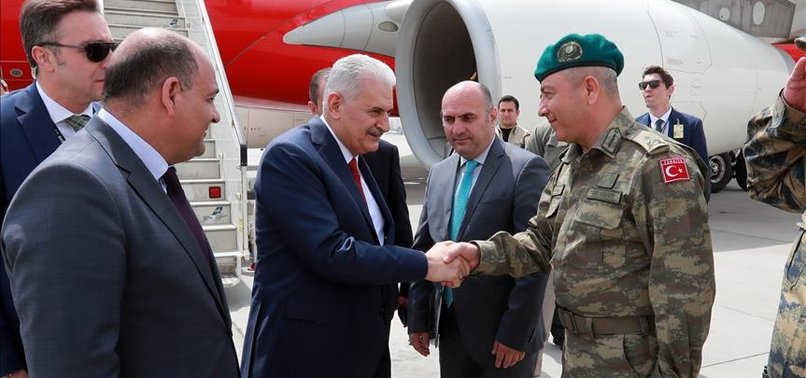 TURKISH PM YILDIRIM ARRIVES IN AFGHANISTANS KABUL