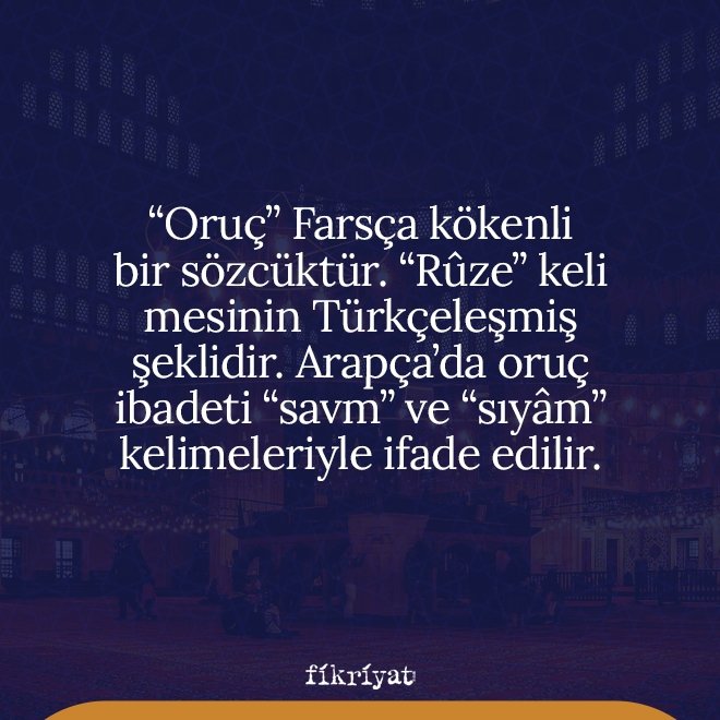 Oruç ne demek?