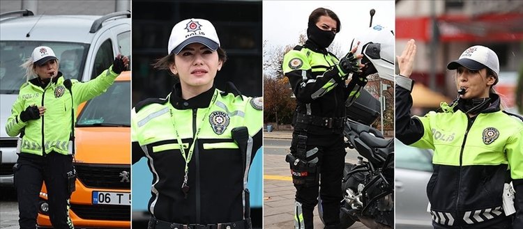 ’Ankara’nın kalbi’nde trafik düzenini kadın polisler sağlıyor