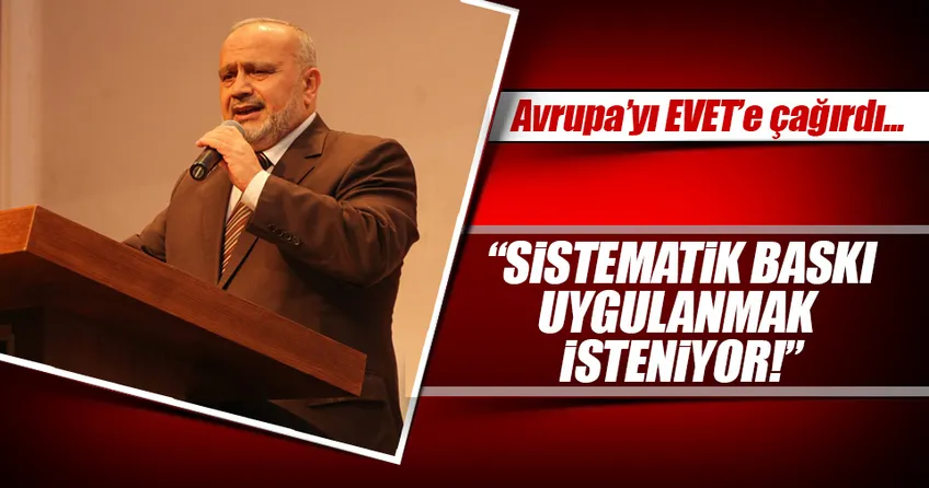 Şevki Yılmaz ‘Evet’ demeye çağırdı