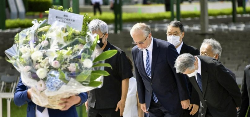 RUSSIAS AMBASSADOR TO JAPAN PAYS RESPECTS AT HIROSHIMA: MEDIA