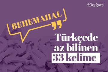 Türkçedeki az bilinen 33 kelime