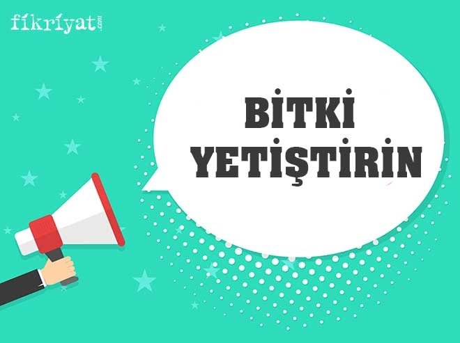 BİTKİ YETİŞTİRİN, DİKİŞ DİKİN