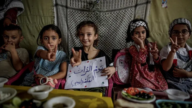 Children keep their traditions alive in Gaza on Palestinian Heritage Day