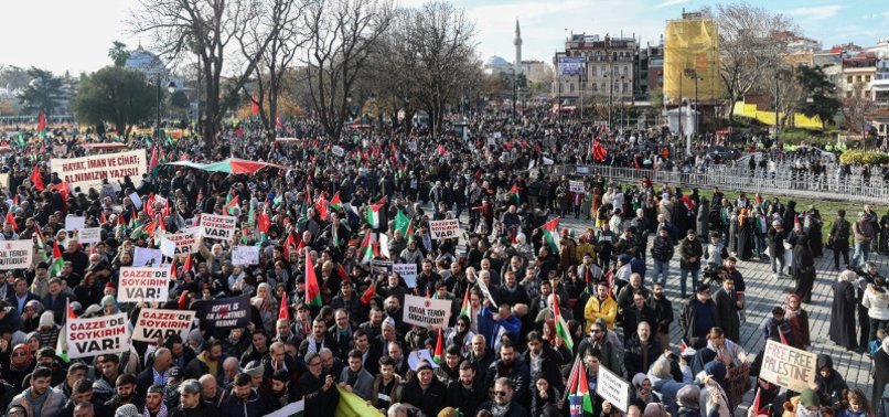 TÜRKIYE: HUGE PROTEST IN ISTANBUL AGAINST ISRAELS ONGOING ASSAULT ON BESIEGED GAZA