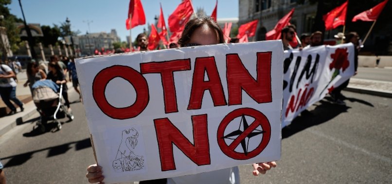 ANTI-NATO PROTESTERS TAKE TO STREETS OF MADRID AHEAD OF PIVOTAL SUMMIT